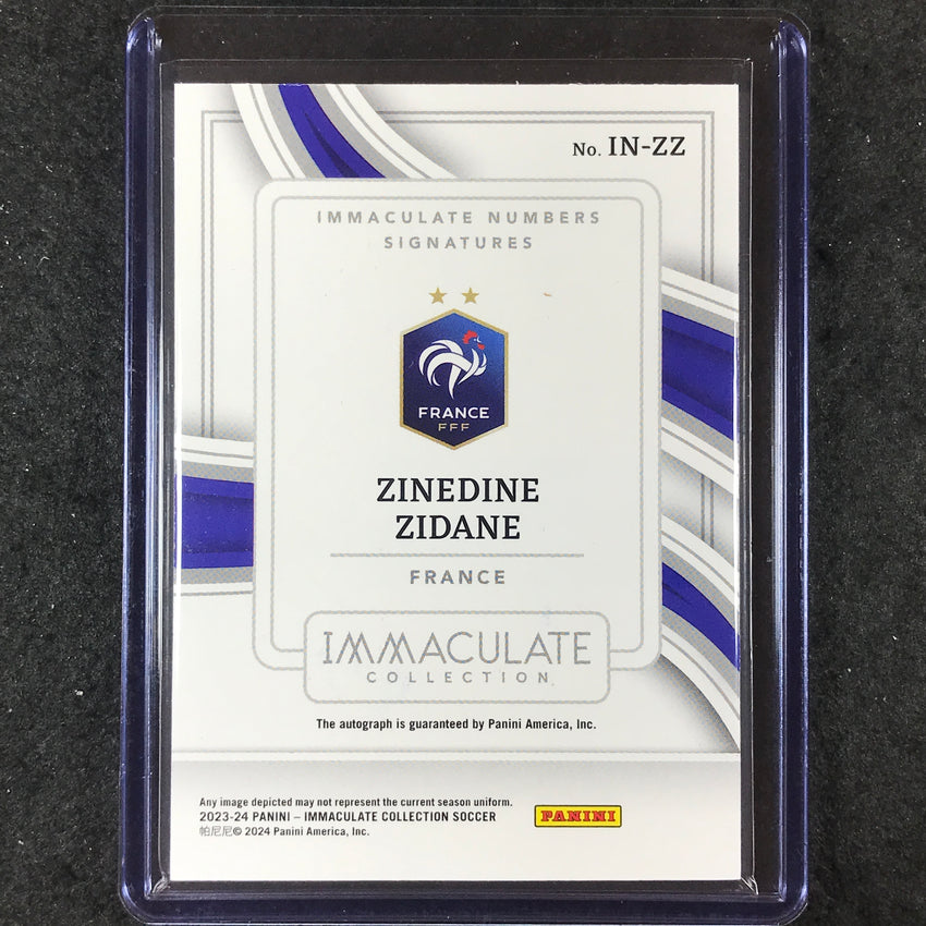 2023-24 Immaculate Soccer ZINEDINE ZIDANE Immaculate Numbers Auto Gold 1/5