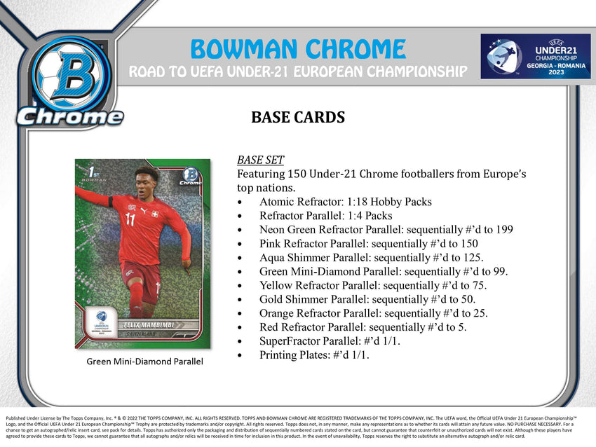 2022 Bowman Chrome Road To UEFA Under-21 European Championship Hobby Box