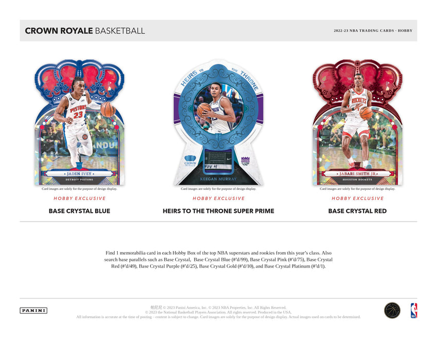 2022-23 Crown Royale Basketball Hobby Box