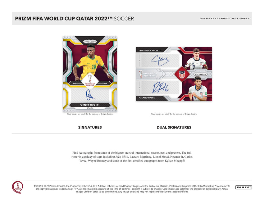 2022 Panini Prizm FIFA World Cup Soccer Hobby 12-Box Case