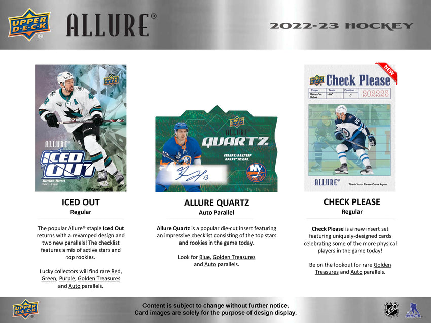 2022-23 Upper Deck Allure Hockey Hobby Box-Cherry Collectables