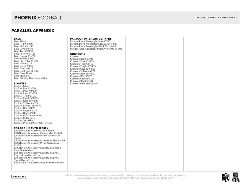 2022 Panini Phoenix Football Hobby Box
