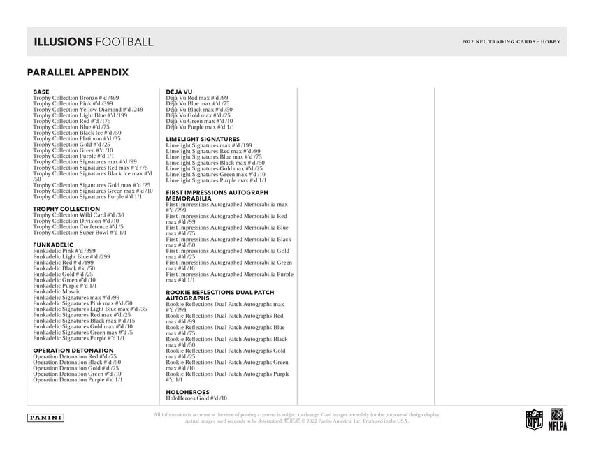 2022 Panini Illusions Football Hobby Box