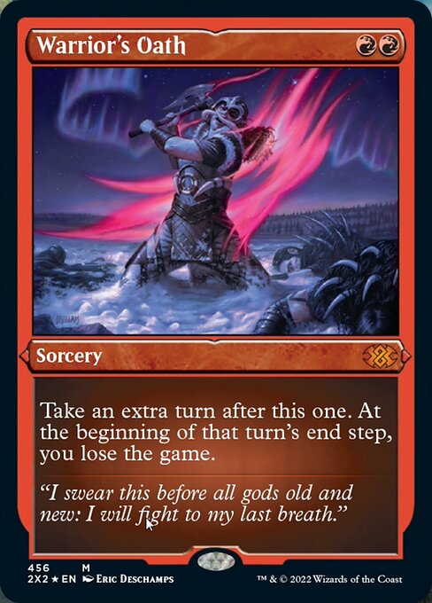 ETCHED FOIL Warrior's Oath 456# - Mythic Double Masters 2022