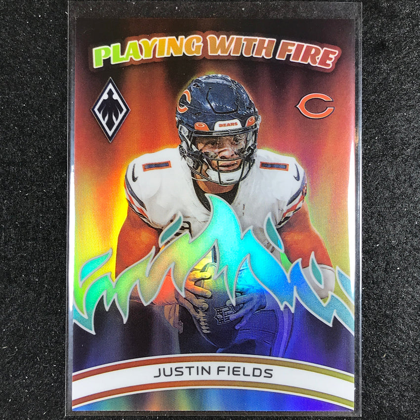 2023 Phoenix Football Justin Fields Playing With Fire Teal 5/125
