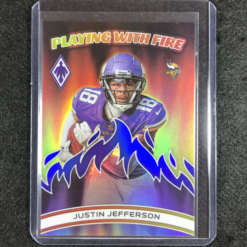 2023 Phoenix Football Justin Jefferson Playing With Fire Blue 2/25