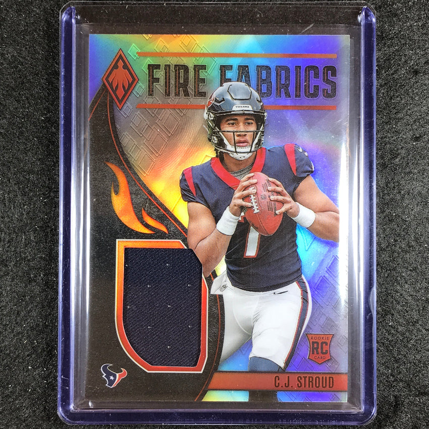 2023 Phoenix Football C.j. Stroud Fire Fabrics Rookie Jersey Silver 45/150