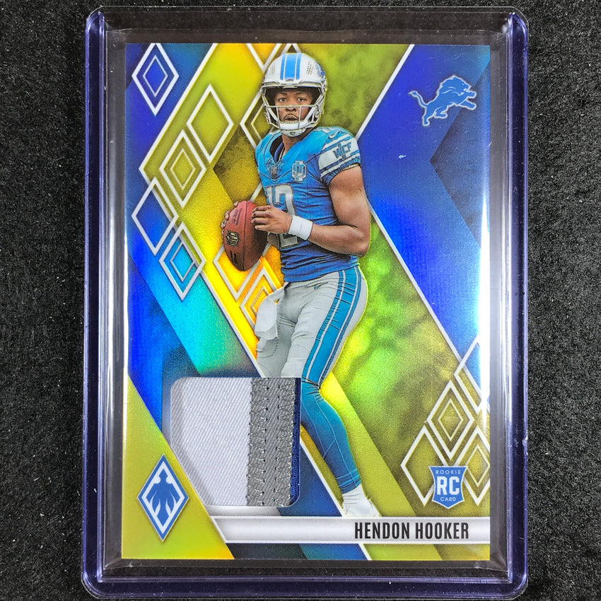 2023 Phoenix Football Hendon Hooker Rookie Memorabilia Patch Yellow Prime 18/50