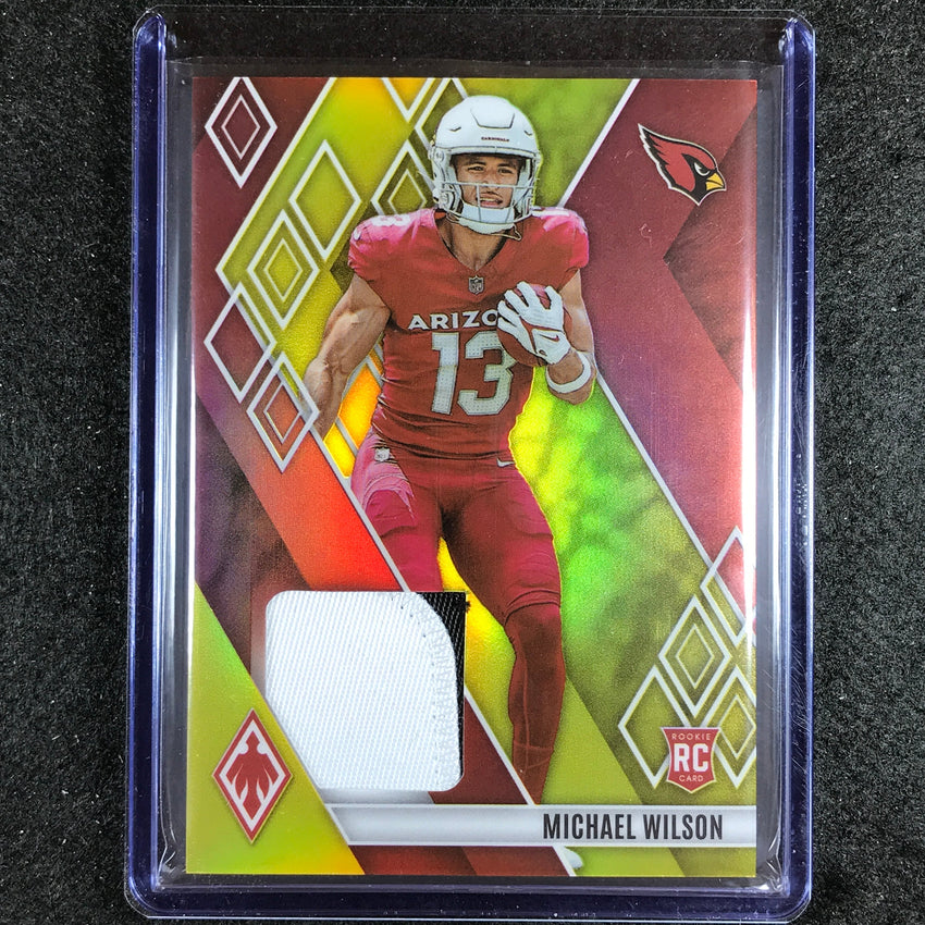 2023 Phoenix Football Michael Wilson Rookie Memorabilia Patch Yellow Prime 35/50