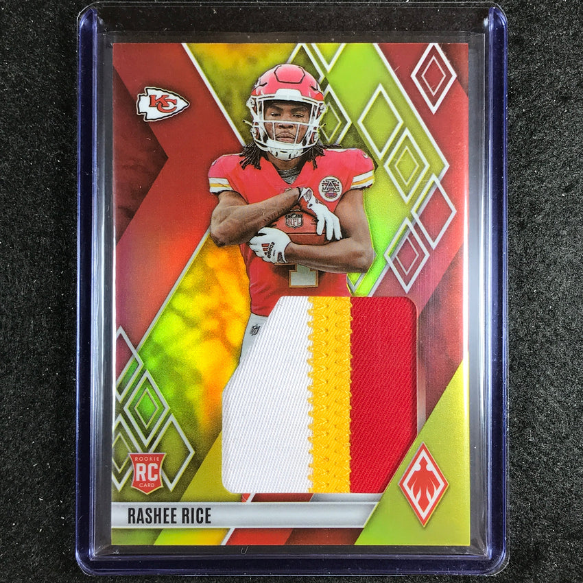 2023 Phoenix Football Rashee Rice Rookie Jumbo Memorabilia Patch Yellow 7/50