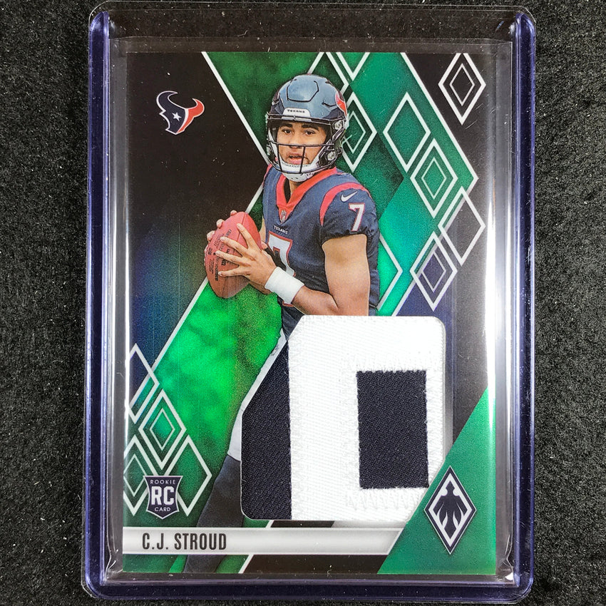 2023 Phoenix Football C.j. Stroud Rookie Jumbo Memorabilia Patch Green 9/10