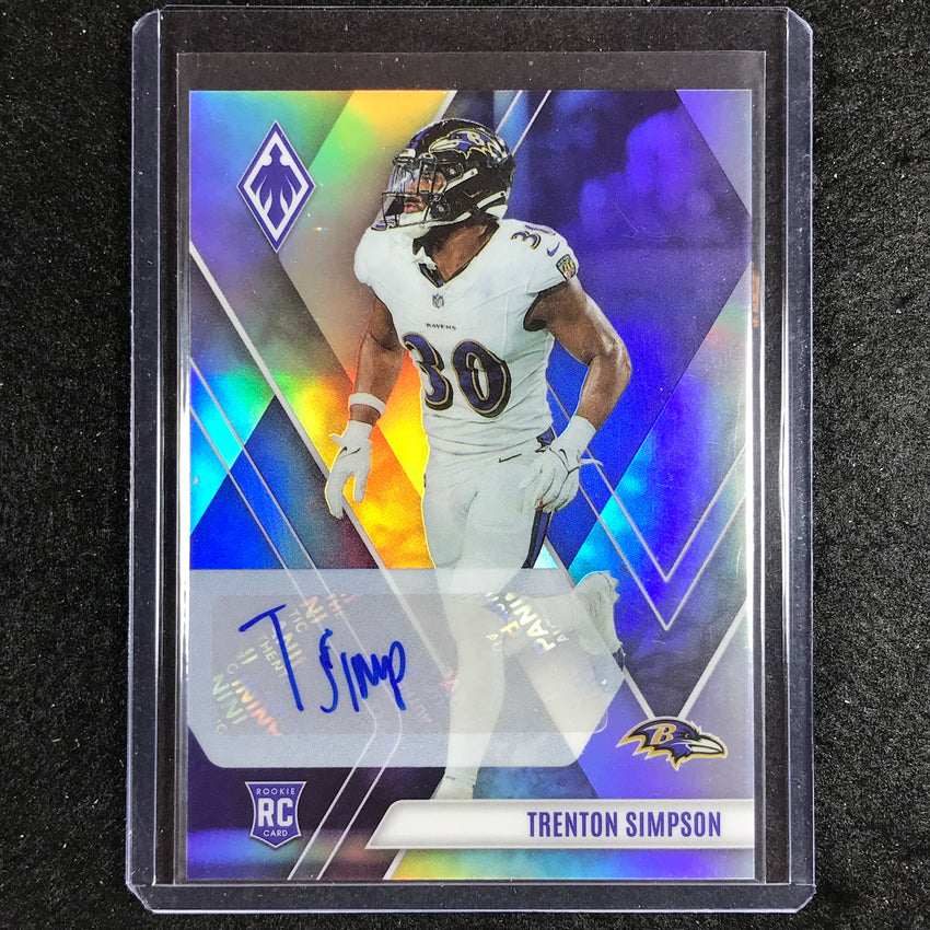2023 Phoenix Football Trenton Simpson Rookie Base Auto Silver #184