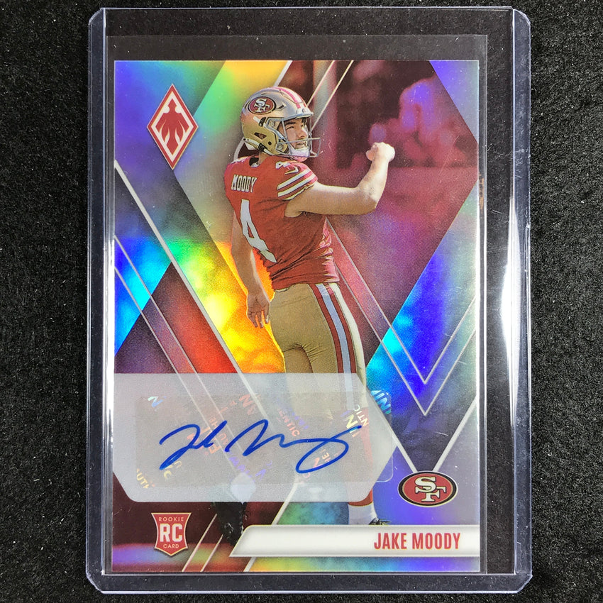 2023 Phoenix Football Jake Moody Rookie Base Auto Silver No 192