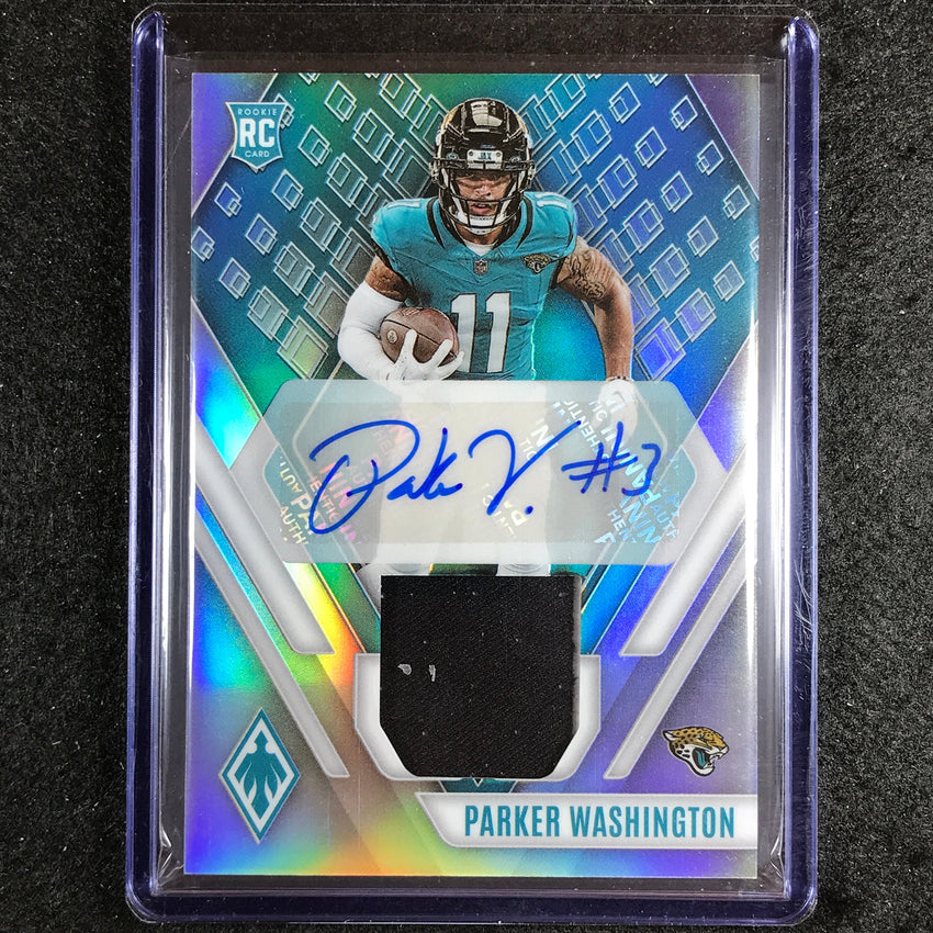 2023 Phoenix Football Parker Washington Rookie Auto Jersey Silver 260/299