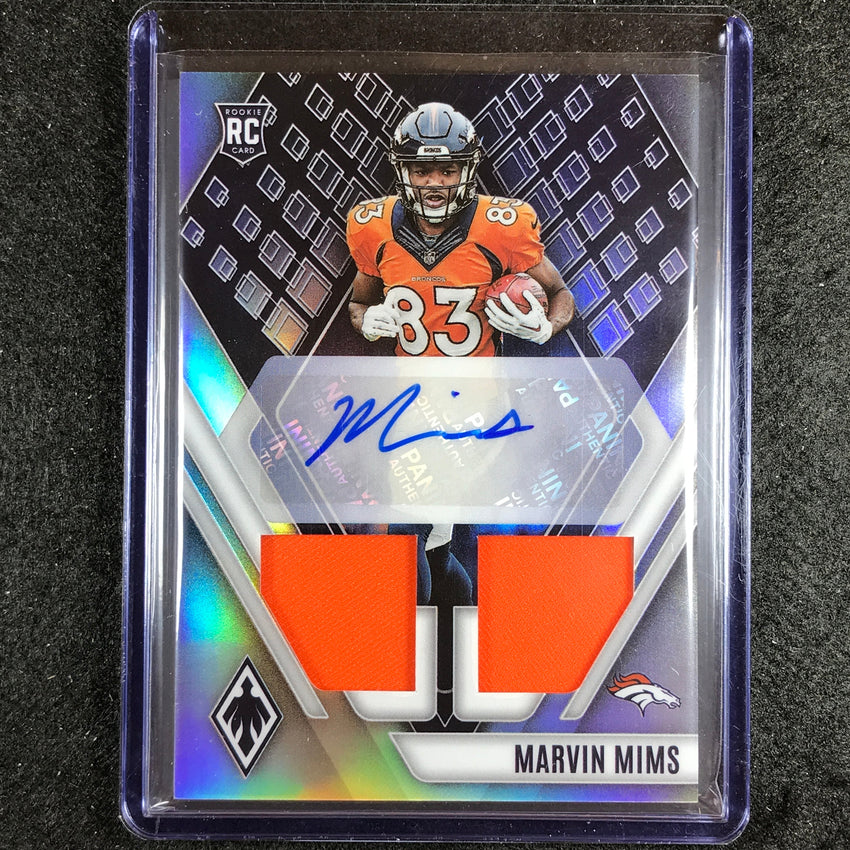 2023 Phoenix Football Marvin Mims Rookie Auto Dual Jersey Silver 171/199