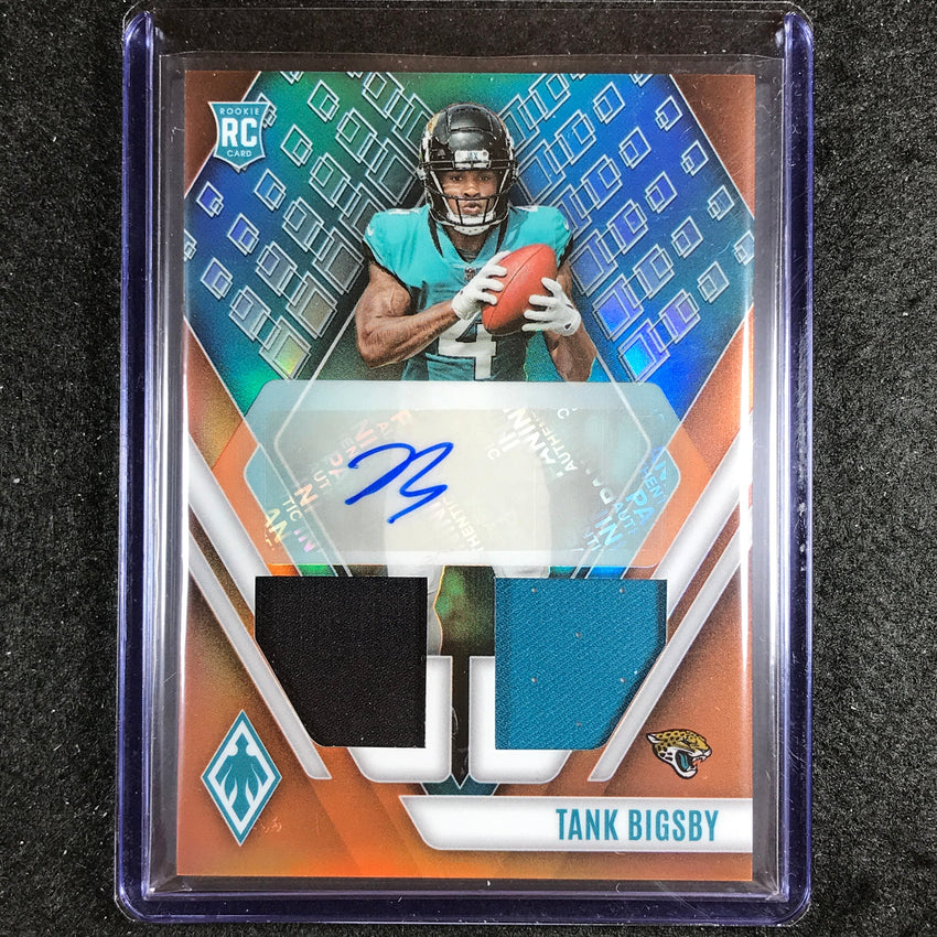 2023 Phoenix Football Tank Bigsby Rookie Auto Dual Jersey Orange 118/125