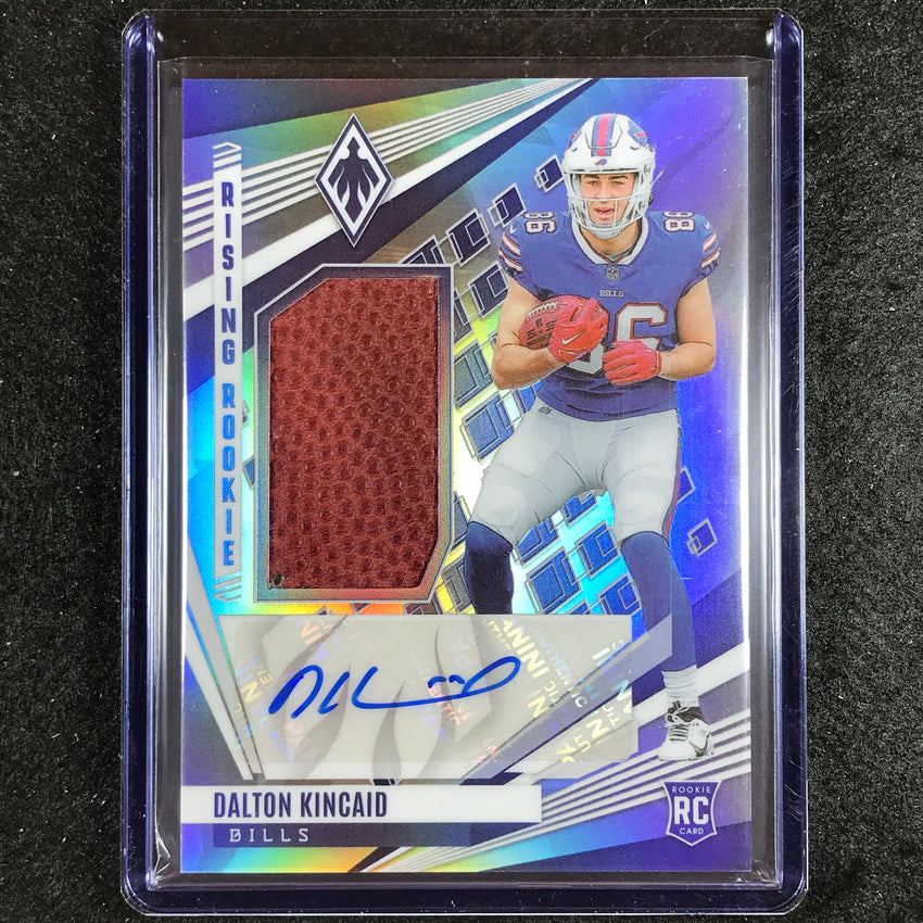 2023 Phoenix Football Dalton Kincaid Rising Rookie Football Auto Silver 96/199
