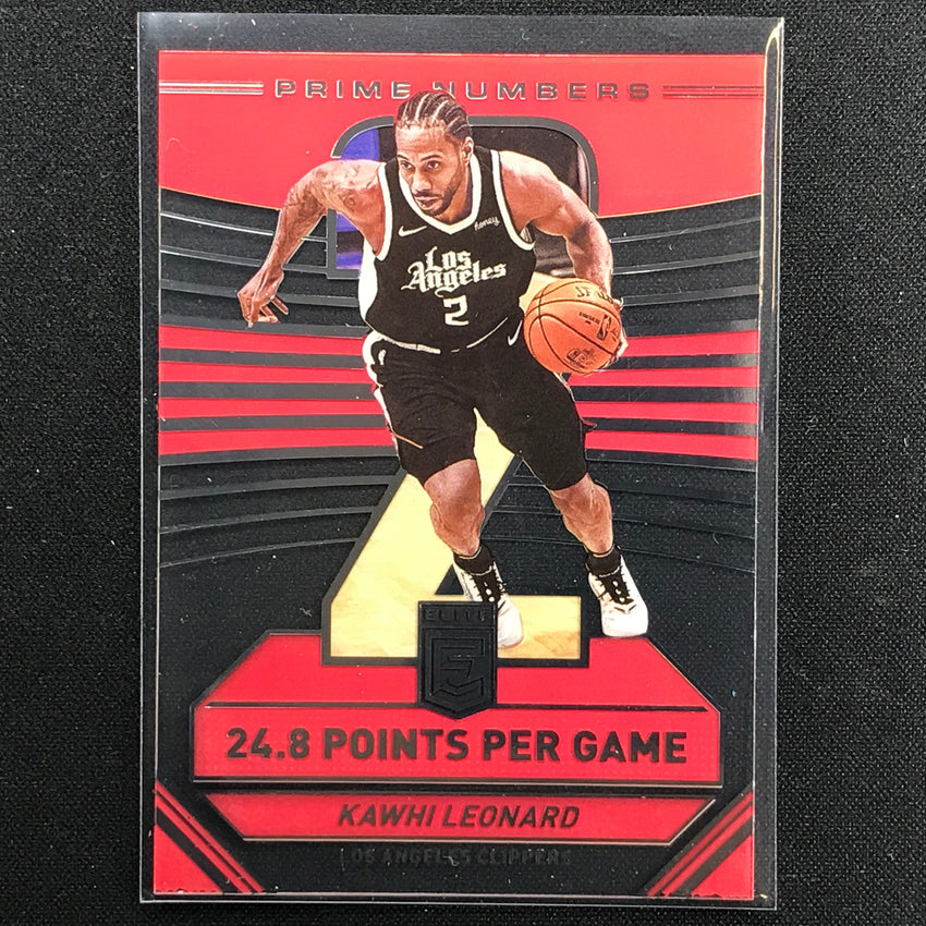 2021-22 Donruss Elite Kawhi Leonard Prime Numbers Acetate No 2
