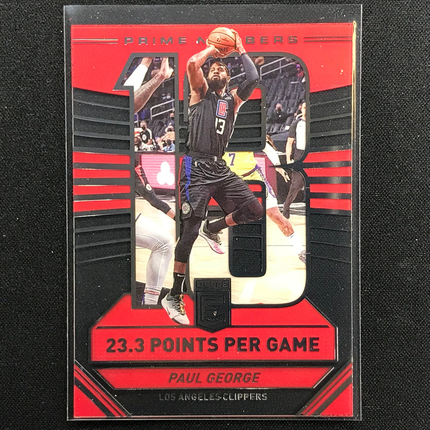 2021-22 Donruss Elite PAUL GEORGE Prime Numbers Acetate #9