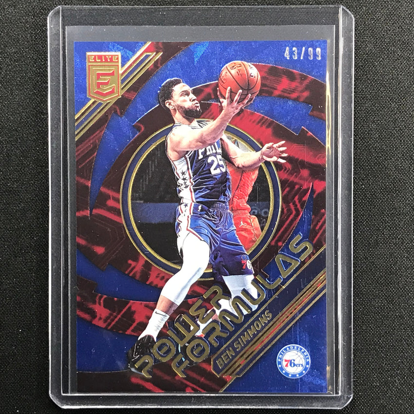 2021-22 Donruss Elite BEN SIMMONS Power Formulas Blue 43/99
