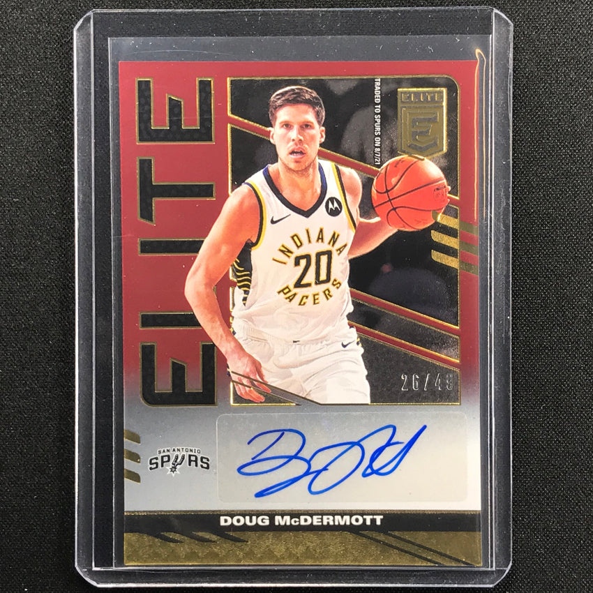 2021-22 Donruss Elite DOUG MCDERMOTT Elite Signatures Auto Red 26/49