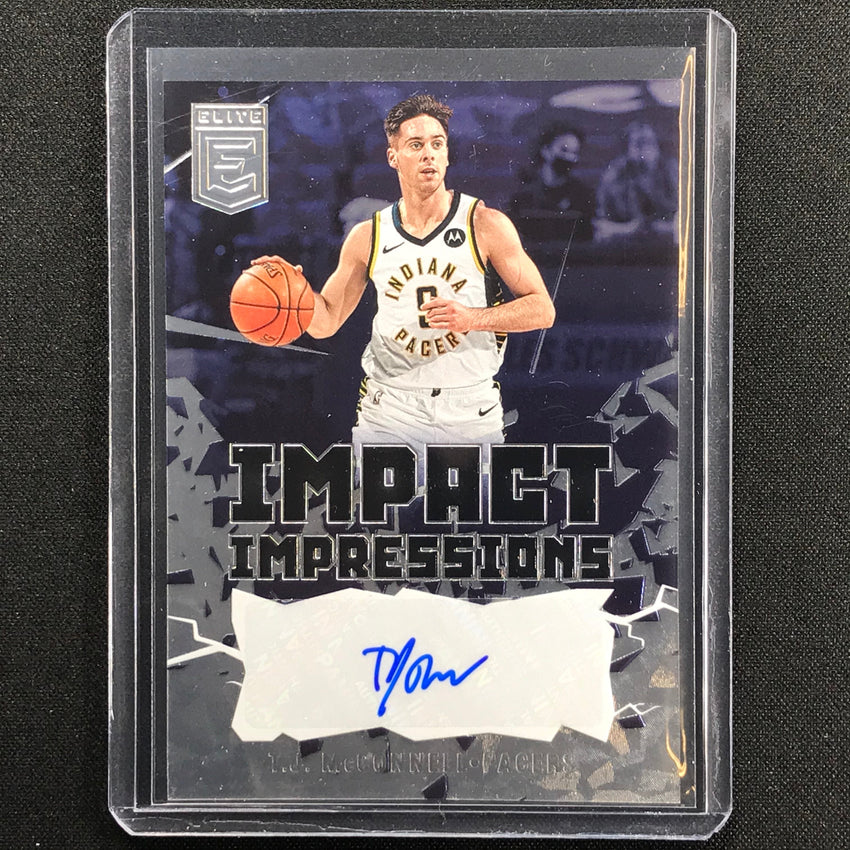 2021-22 Donruss Elite T.J. MCCONNELL Impact Impressions Auto #TJM