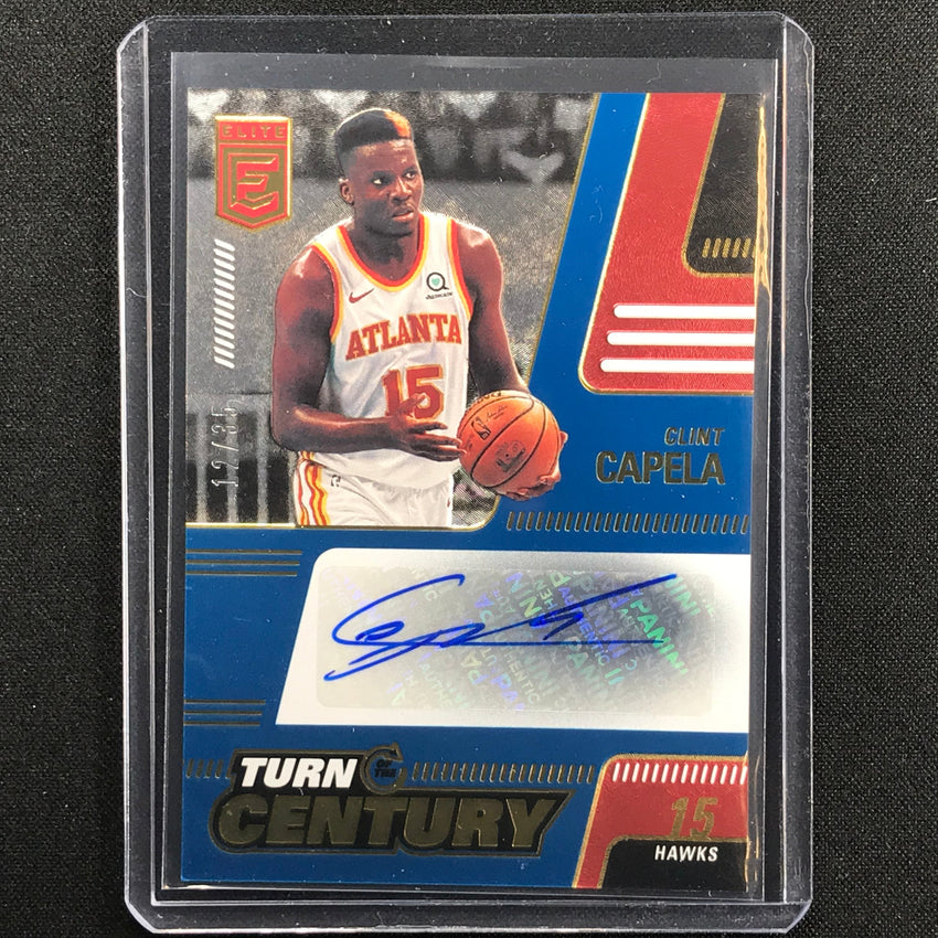 2021-22 Donruss Elite CLINT CAPELA Turn of the Century Auto Blue 12/35