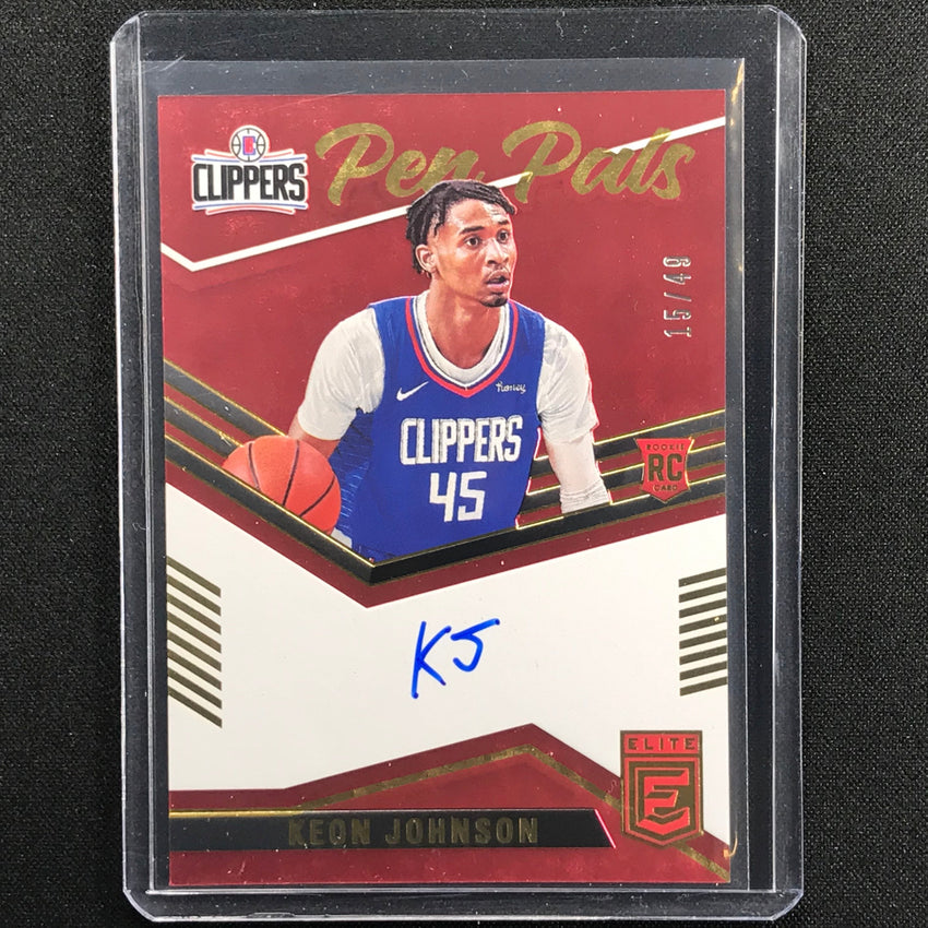 2021-22 Donruss Elite KEON JOHNSON Pen Pals Rookie Auto Red 15/49