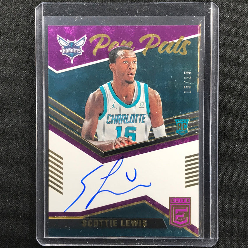 2021-22 Donruss Elite SCOTTIE LEWIS Pen Pals Rookie Auto Purple 15/25