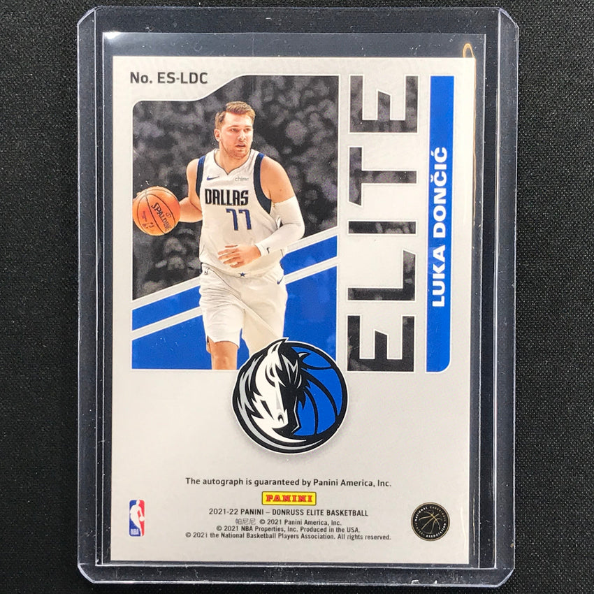2021-22 Donruss Elite LUKA DONCIC Elite Signatures Auto Purple 9/25