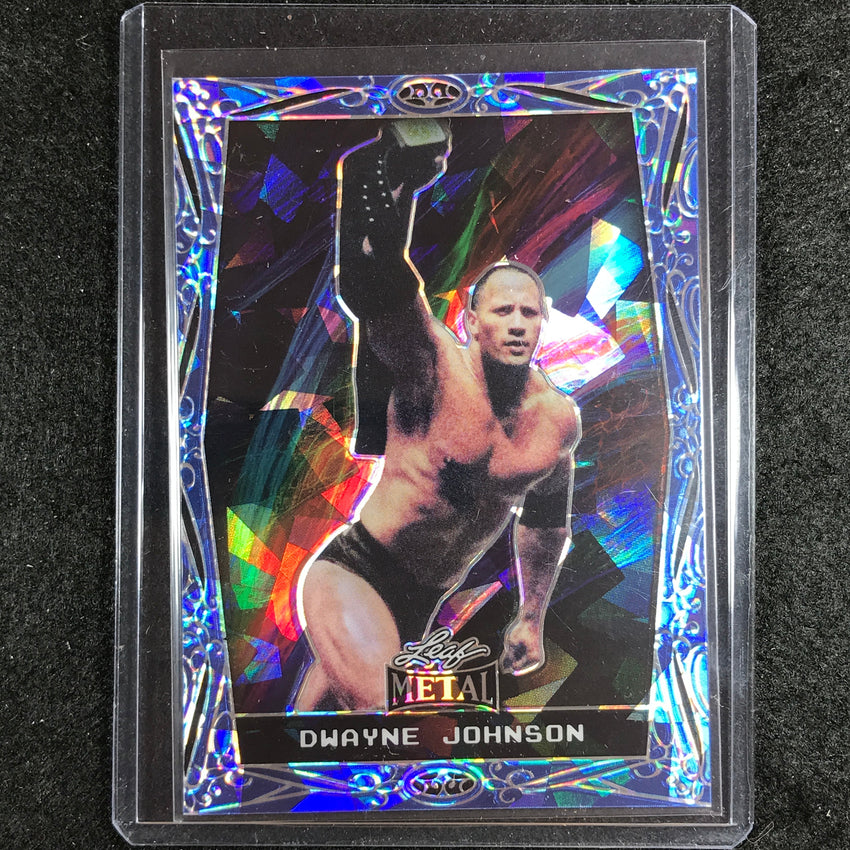 2024 Leaf Metal Legends Dwayne Johnson Base Dark Blue Crystal 4/4 No 6