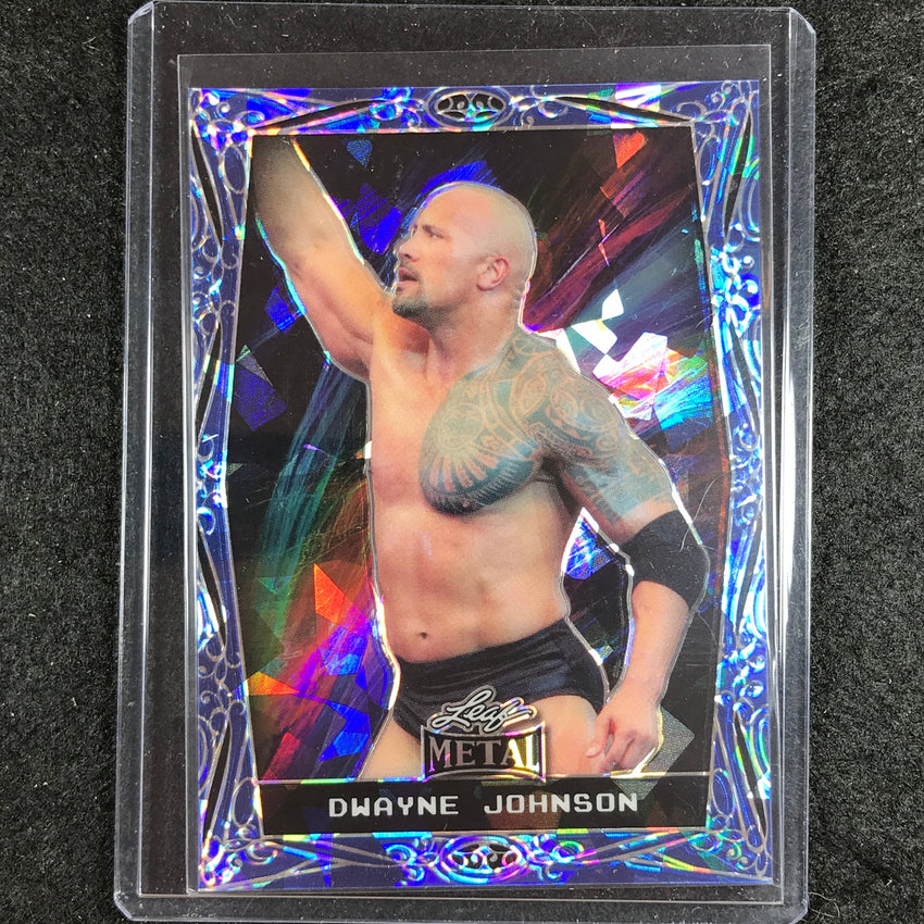 2024 Leaf Metal Legends Dwayne Johnson Base Dark Blue Crystal 3/4 No 7