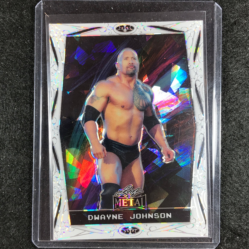 2024 Leaf Metal Legends Dwayne Johnson Base White Crystal 2/3 No 5