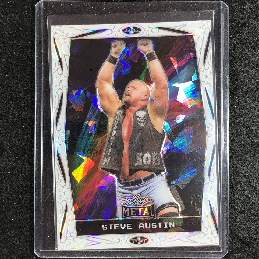 2024 Leaf Metal Legends Steve Austin Base White Crystal 1/3 No 45
