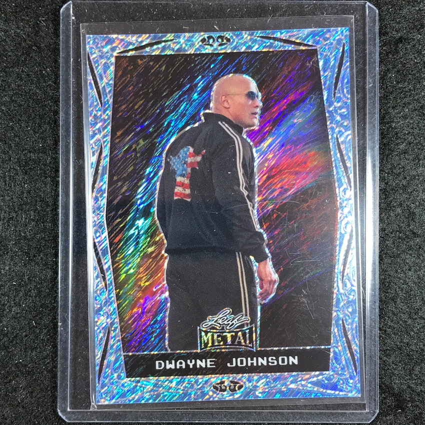2024 Leaf Metal Legends Dwayne Johnson Base Light Blue Diagonal Shimmer 6/8 #4