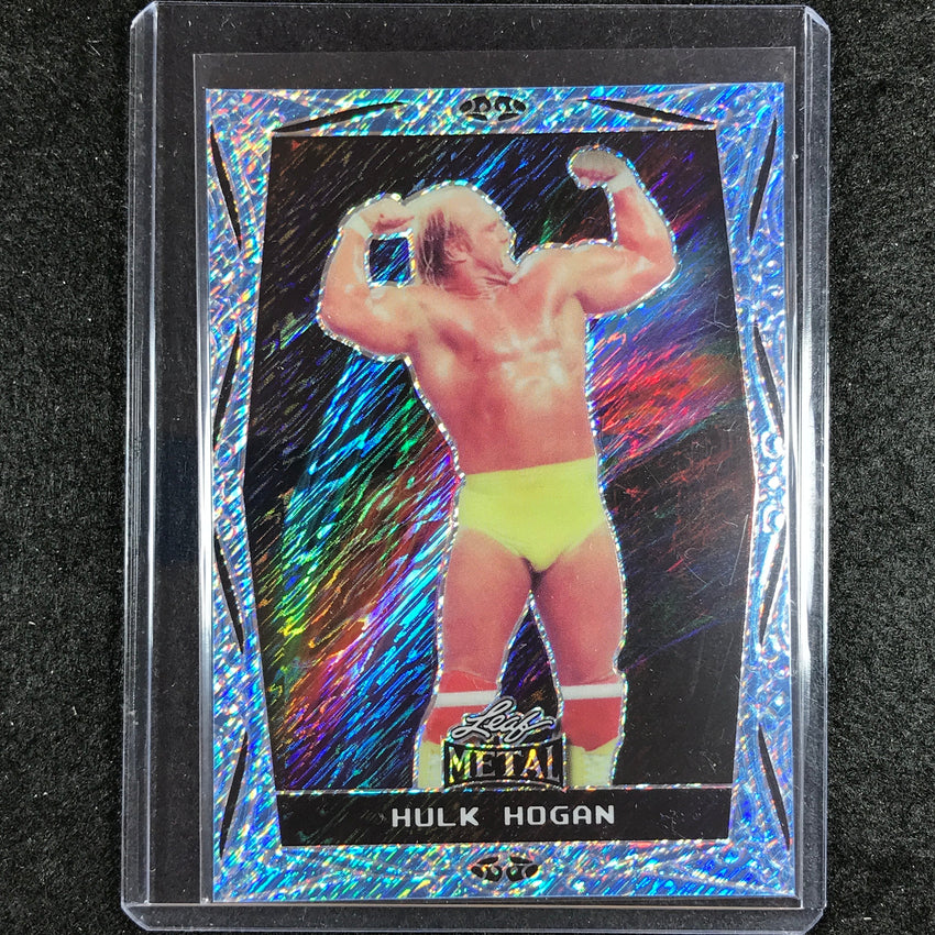 2024 Leaf Metal Legends Hulk Hogan Base Light Blue Diagonal Shimmer 6/8 No 15
