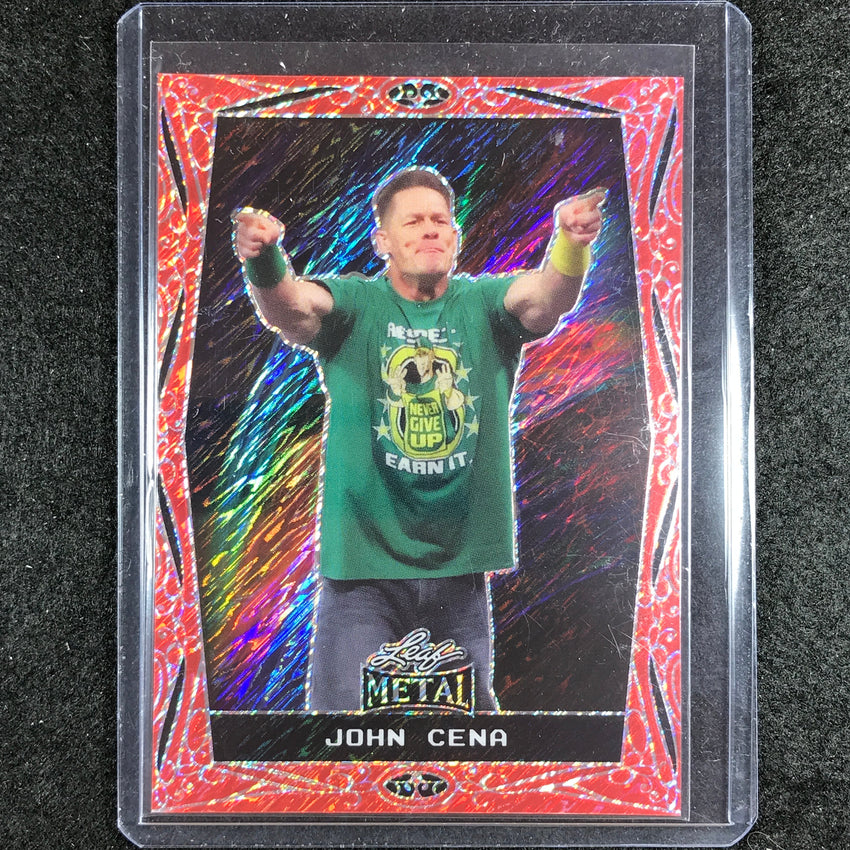2024 Leaf Metal Legends John Cena Base Red Diagonal Shimmer 3/7 #20
