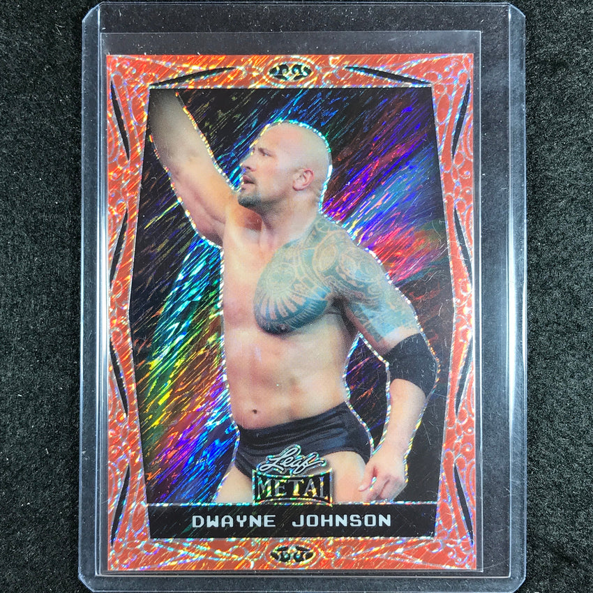 2024 Leaf Metal Legends Dwayne Johnson Base Orange Diagonal Shimmer 2/6 #7