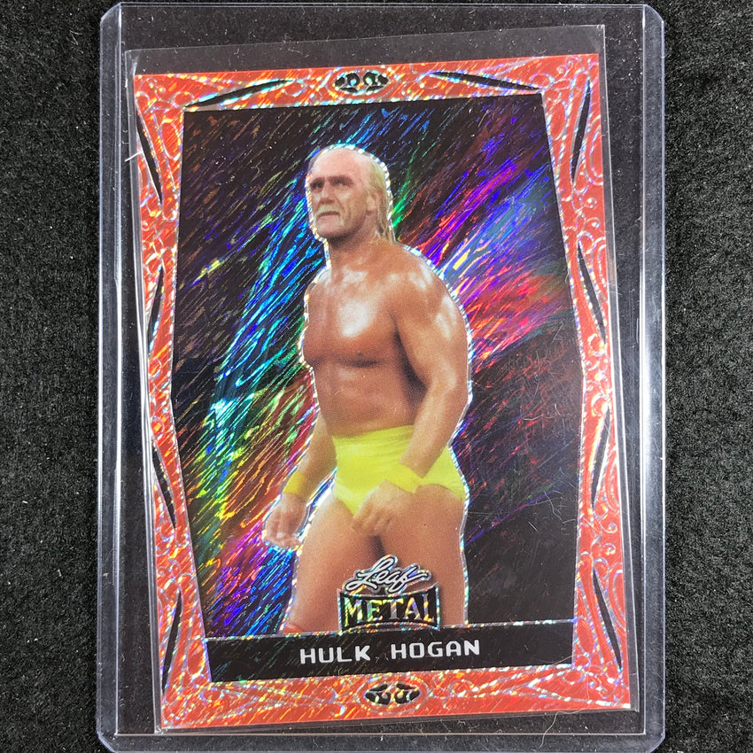 2024 Leaf Metal Legends Hulk Hogan Base Orange Diagonal Shimmer 6/6 No 9