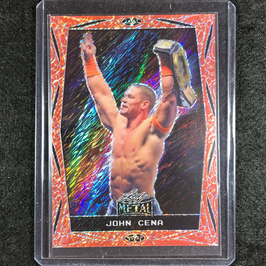 2024 Leaf Metal Legends John Cena Base Orange Diagonal Shimmer 1/6 #17