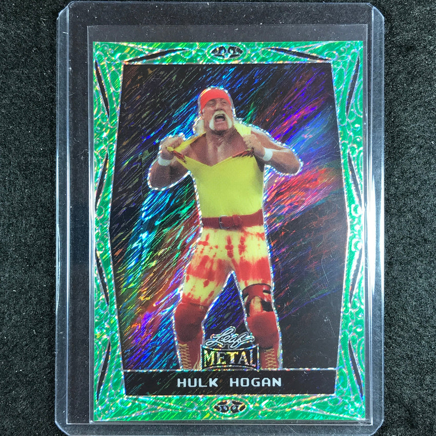 2024 Leaf Metal Legends Hulk Hogan Base Green Diagonal Shimmer 1/5 #11