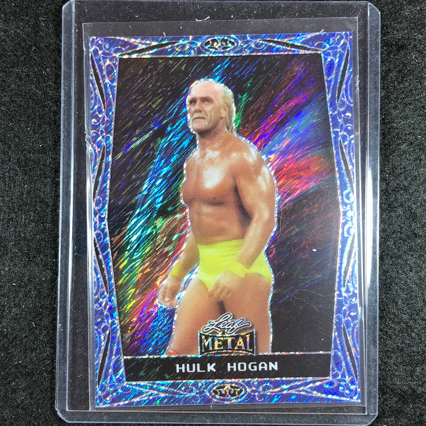 2024 Leaf Metal Legends Hulk Hogan Base Dark Blue Diagonal Shimmer 4/4 No 9