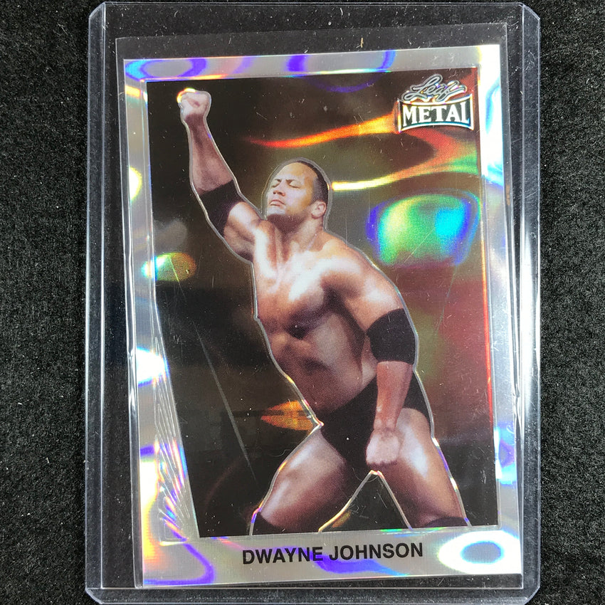 2024 Leaf Metal Legends Dwayne Johnson 1990 Leaf Silver Lava 4/10 No 4