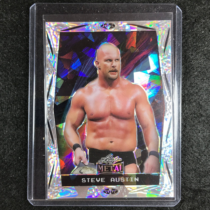 2024 Leaf Metal Legends Steve Austin Base Silver Crystal 7/10 No 41