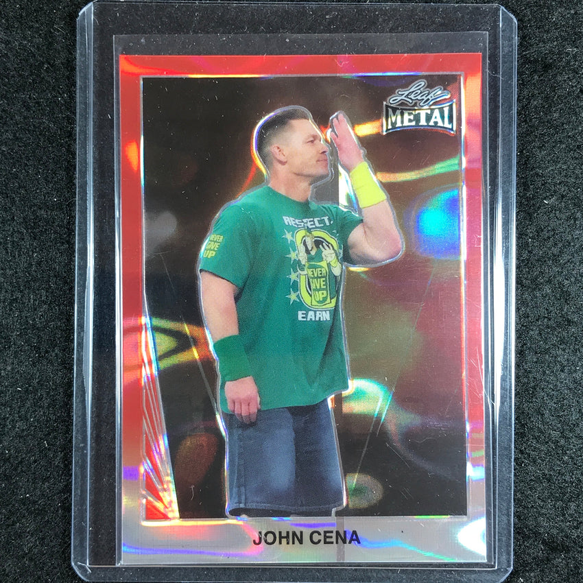 2024 Leaf Metal Legends John Cena 1990 Leaf Red Lava 2/7 #18