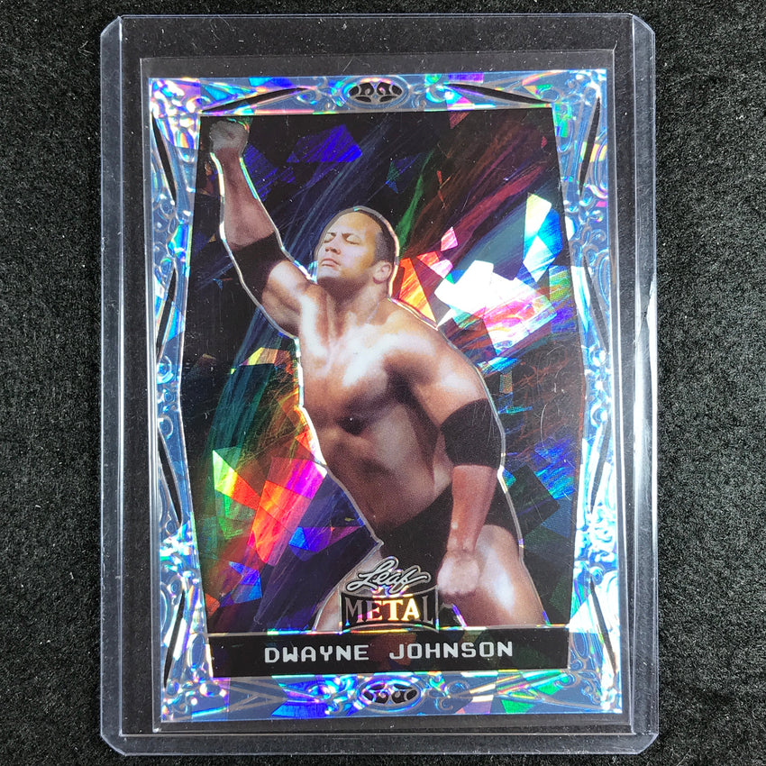 2024 Leaf Metal Legends Dwayne Johnson Base Light Blue Crystal 2/8 No 2