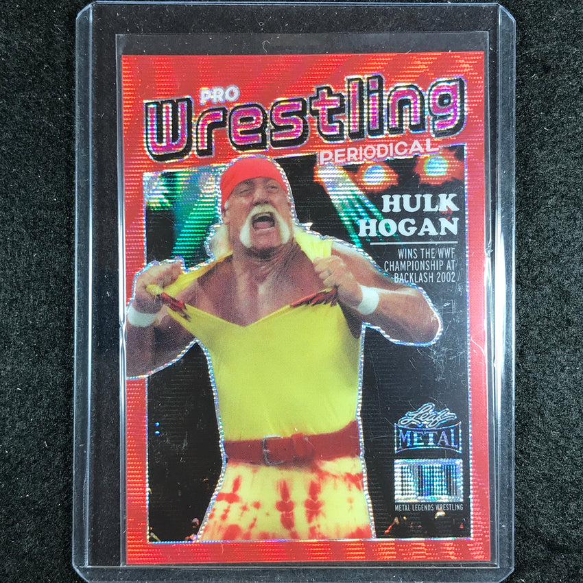 2024 Leaf Metal Legends Hulk Hogan Pro Wrestling Periodical Orange Wave 2/7 No 6