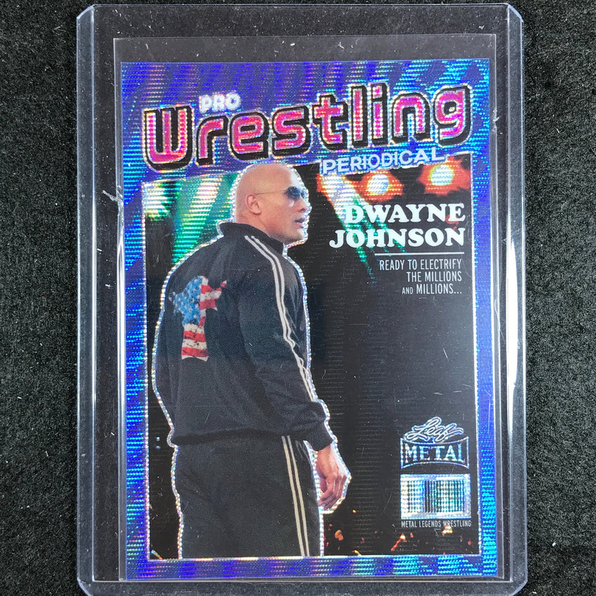 2024 Leaf Metal Legends Dwayne Johnson Pro Wrestling Periodical Dark Blue 1/4 No 3