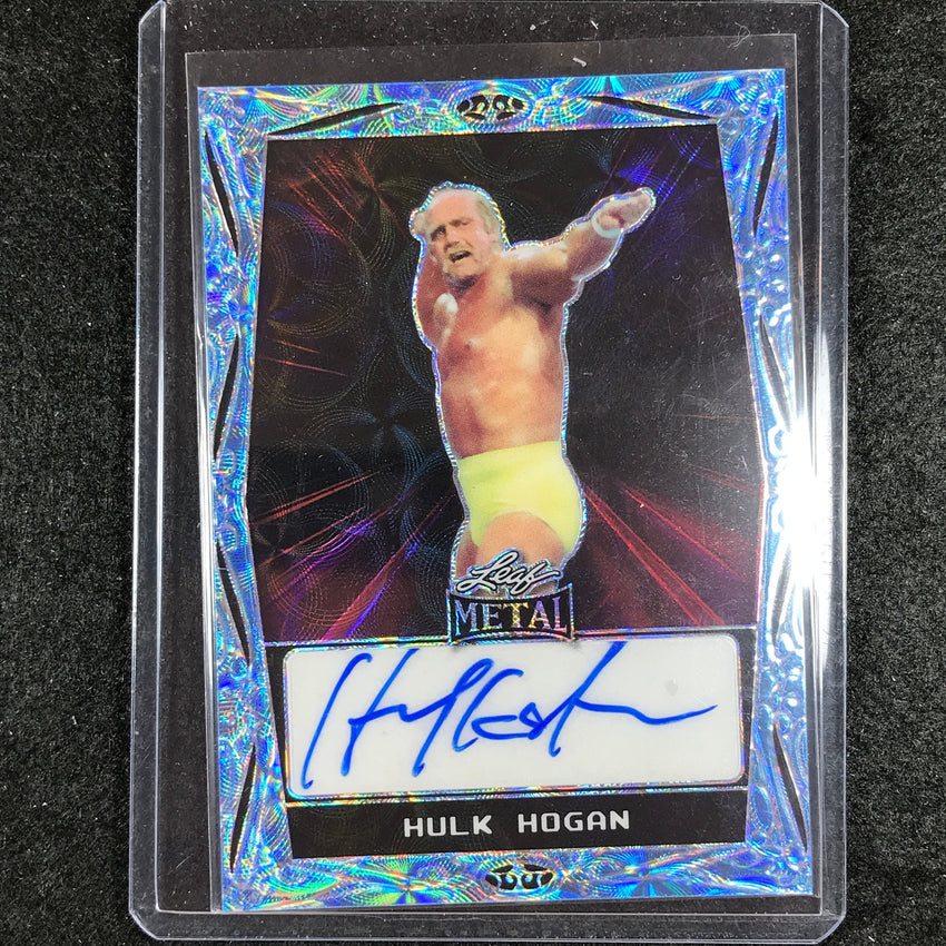 2024 Leaf Metal Legends Hulk Hogan Base Auto Light Blue Kaleidoscope 8/8