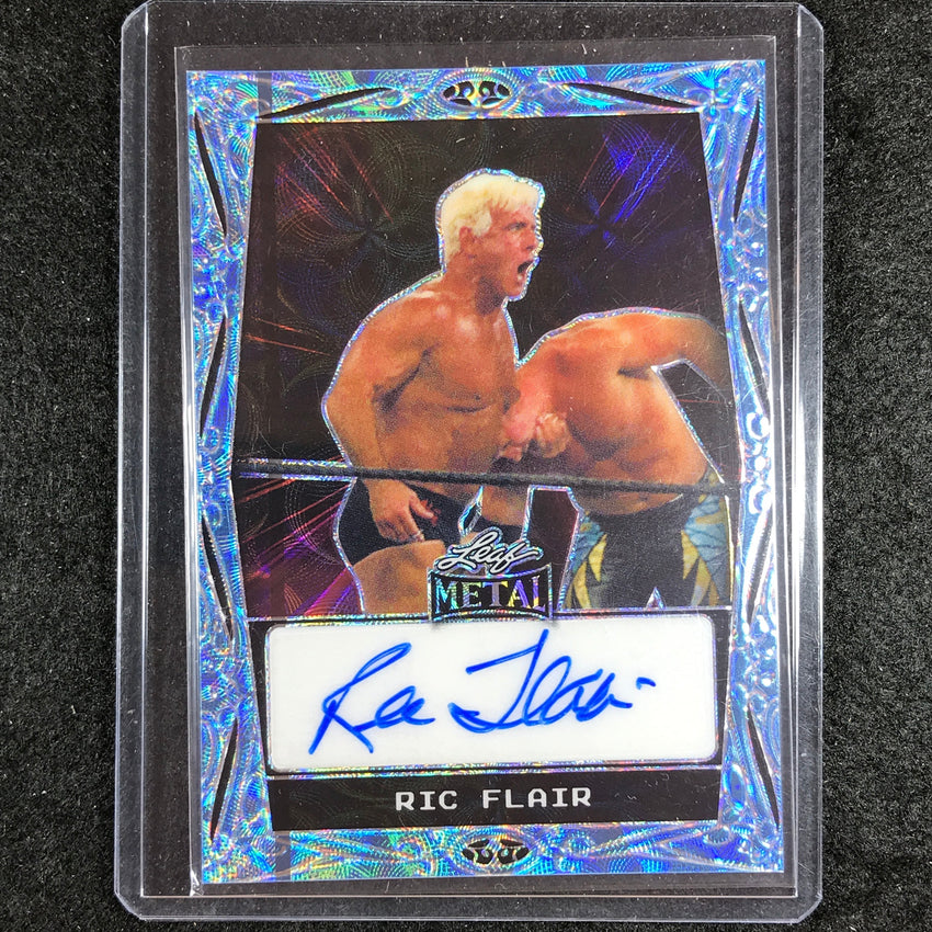 2024 Leaf Metal Legends Ric Flair Base Auto Light Blue Kaleidoscope 7/8